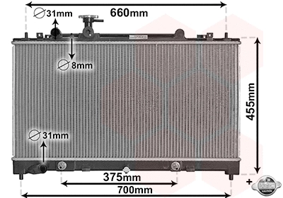 Radiator, engine cooling (27002228)