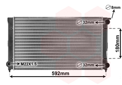 Radiator, engine cooling (58002045)