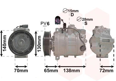 Compressor, air conditioning (5801K706)