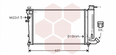 Radiator, engine cooling (09002112)