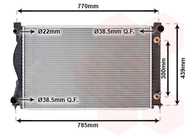 Radiator, engine cooling (03002236)