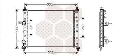 Radiator, engine cooling (17002201)