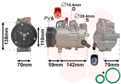 Compressor, air conditioning (0300K402)