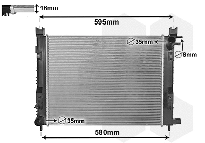 Radiator, engine cooling (15002007)