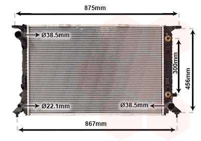 Radiator, engine cooling (03002291)