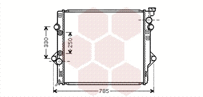 Radiator, engine cooling (53002367)