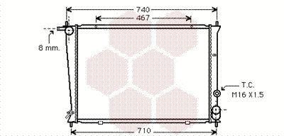 Radiator, engine cooling (82002053)