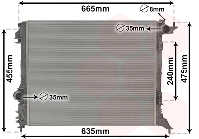 Radiator, engine cooling (43012709)