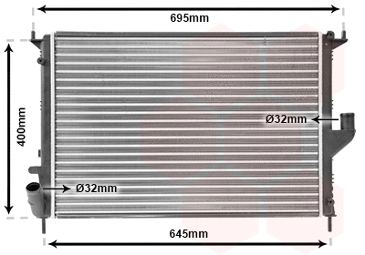 Radiator, engine cooling (43002477)