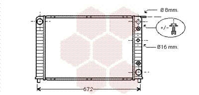 Radiator, engine cooling (59002089)