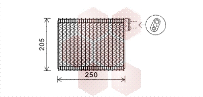Evaporator, air conditioning (4000V352)