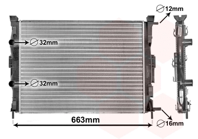 Radiator, engine cooling (43002307)