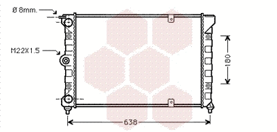 Radiator, engine cooling (58002018)