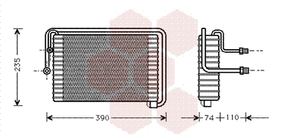 Evaporator, air conditioning (1700V021)