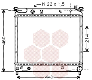 Radiator, engine cooling (52002025)