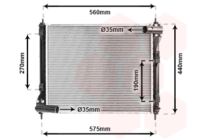 Radiator, engine cooling (13002354)