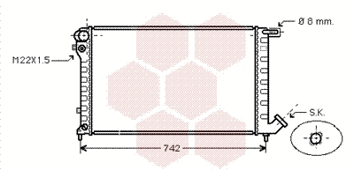 Radiator, engine cooling (09002145)