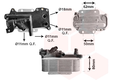 Oil Cooler, automatic transmission (06013709)