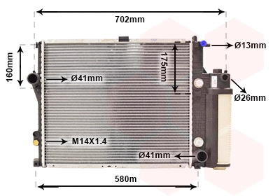Radiator, engine cooling (06012711)