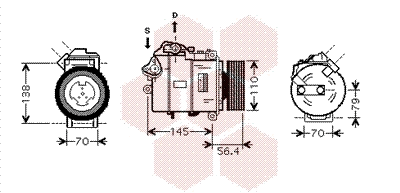 Compressor, air conditioning (0600K330)