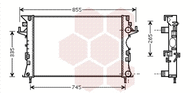 Radiator, engine cooling (43002300)