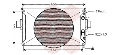Radiator, engine cooling (28002035)