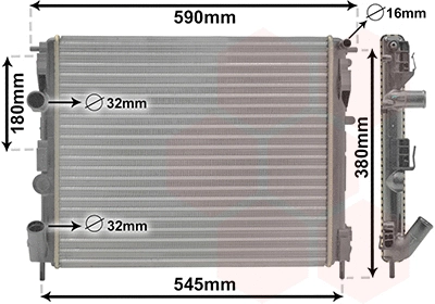 Radiator, engine cooling (43002272)