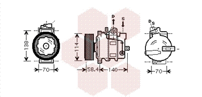 Compressor, air conditioning (0300K266)