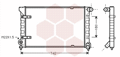 Radiator, engine cooling (58002042)