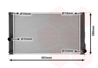 Radiator, engine cooling (53002608)