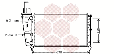 Radiator, engine cooling (17002228)
