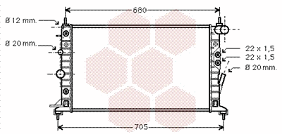 Radiator, engine cooling (37002222)