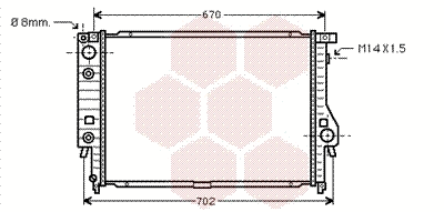 Radiator, engine cooling (06002092)