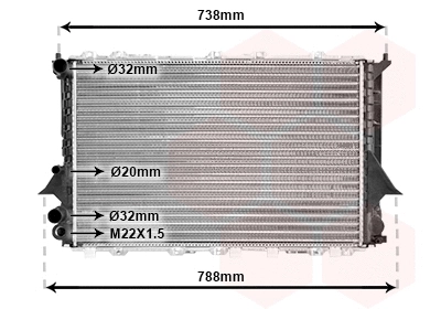 Radiator, engine cooling (03002077)