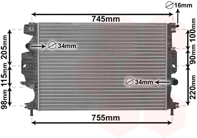 Radiator, engine cooling (18012713)