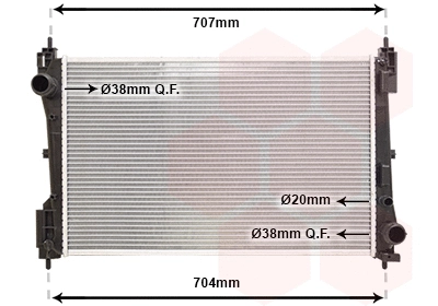 Radiator, engine cooling (37002423)