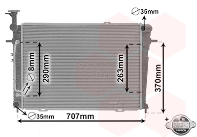 Radiator, engine cooling (82002130)
