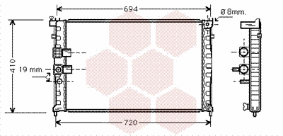 Radiator, engine cooling (40002232)