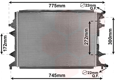 Radiator, engine cooling (58002370)