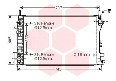 Radiator, engine cooling (37002559)