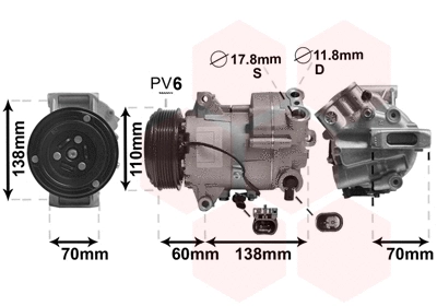 Compressor, air conditioning (3700K607)