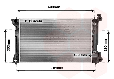 Radiator, engine cooling (53002293)