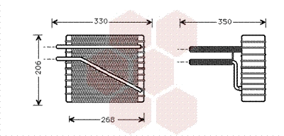 Evaporator, air conditioning (1800V269)