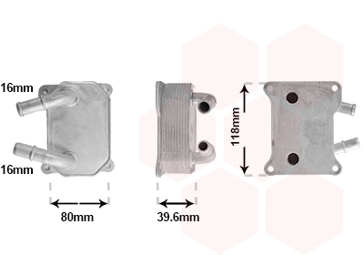 Oil Cooler, engine oil (18013749)