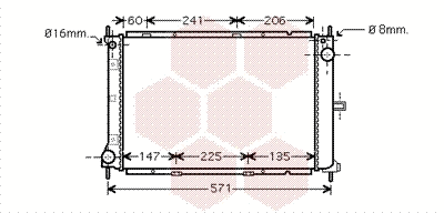 Radiator, engine cooling (13002249)