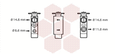 Expansion Valve, air conditioning (77001046)