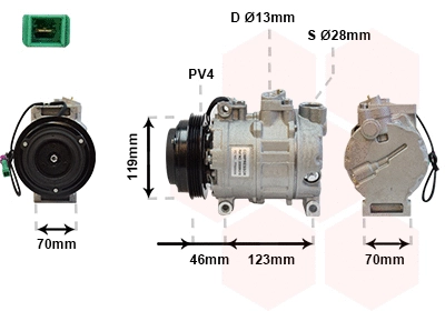 Compressor, air conditioning (0300K015)