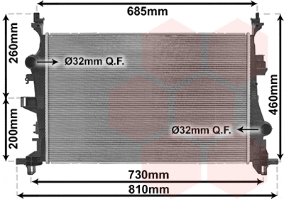 Radiator, engine cooling (17012701)