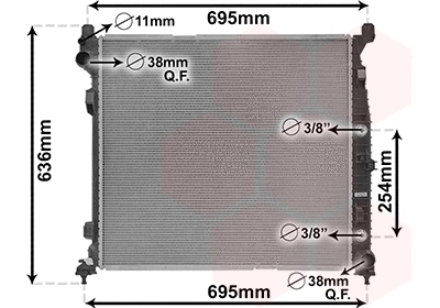 Radiator, engine cooling (30012704)