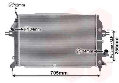 Radiator, engine cooling (37002460)